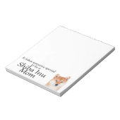 Shiba Inu Mama Notepad Notizblock (Rotiert)