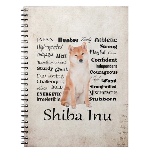 Shiba Inu Merkmal-Notizbuch Notizblock (Vorderseite)