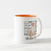 Shiba Inu Merkmal-Tasse Zweifarbige Tasse (VorderseiteRechts)