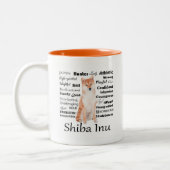 Shiba Inu Merkmal-Tasse Zweifarbige Tasse (Links)
