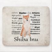 Shiba Inu Merkmale Mousepad (Vorne)