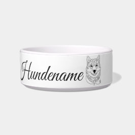Shiba Inu Minimalist Line Art personalized bowl Napf