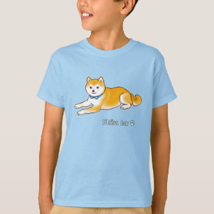 Shiba Inu mit hellblauer Collar Pixel Art T-Shirt
