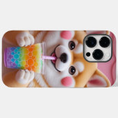Shiba Inu mit Rainbow Bubble Tee Telefon Case-Mate iPhone Hülle (Rückseite (Horizontal))