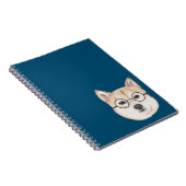 Shiba Inu mit übergroßen runden gerahmten Gläsern Notizblock (Rechte Seite)