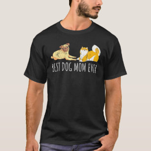Shiba Inu Mops Hund Mama Haustier Hund T-Shirt