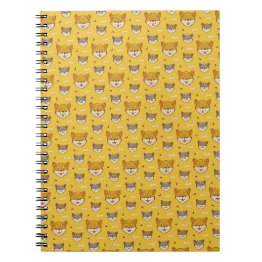 Shiba Inu Muster Notizblock (Vorderseite)