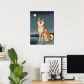Shiba Inu Nachthimmelplakat Poster (Heimbüro)