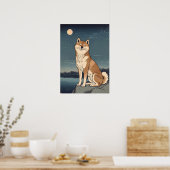 Shiba Inu Nachthimmelplakat Poster (Küche)