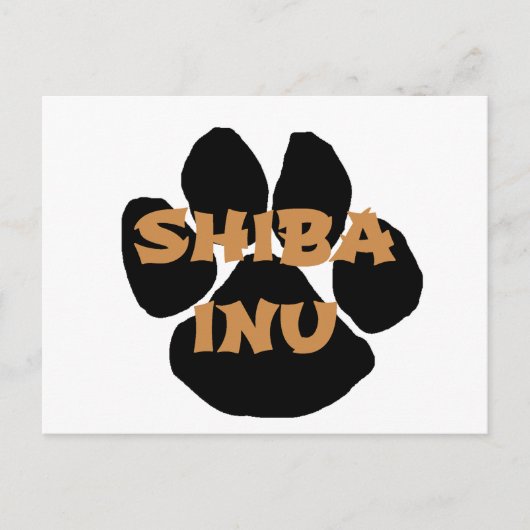 shiba inu name paw.png postkarte (Vorderseite)