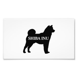 Shiba Inu Name silo black Fotodruck