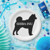 Shiba Inu Name silo black Pappteller (Party)