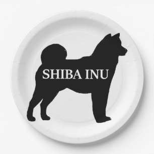 Shiba Inu Name silo black Pappteller