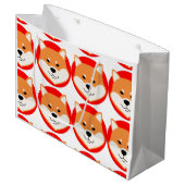Shiba Inu Original Large Geschenktasche Große Geschenktüte (Vorderseite Schrägansicht)