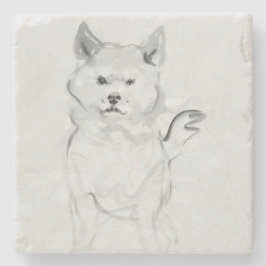 Shiba Inu Original Malerei 4 Hunde Jahr 2018 Stone Steinuntersetzer