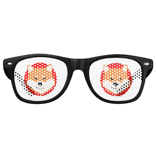 Shiba Inu Original Party Retro Sonnenbrille (Vorderseite)