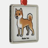 Shiba inu ornament aus metall (Rechts)