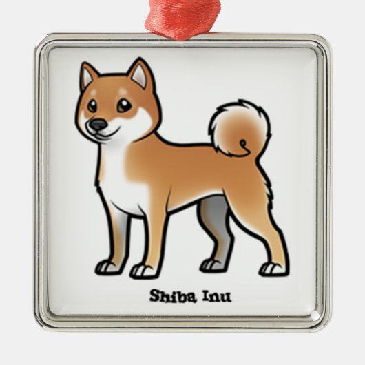 Shiba inu ornament aus metall (Vorne)