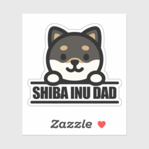 SHIBA INU PAPA - Stolz auf Shiba Inu Vater Design Aufkleber
