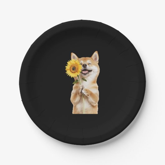 Shiba Inu   Pappteller (Vorderseite)