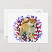 Shiba Inu Patriot Postkarte (Vorne/Hinten)