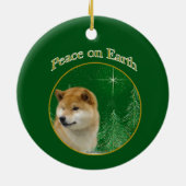 Shiba Inu Peace Keramik Ornament (Hinten)