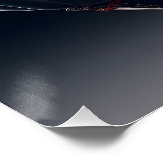 Shiba Inu Portrait Samurai Japanische Kriegermauer Poster (Ecke)