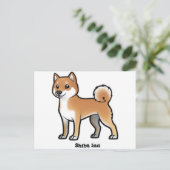 Shiba inu postkarte (Stehend Vorderseite)