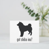 Shiba Inu Postkarte (Stehend Vorderseite)