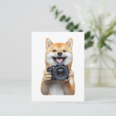 Shiba Inu Postkarte (Stehend Vorderseite)