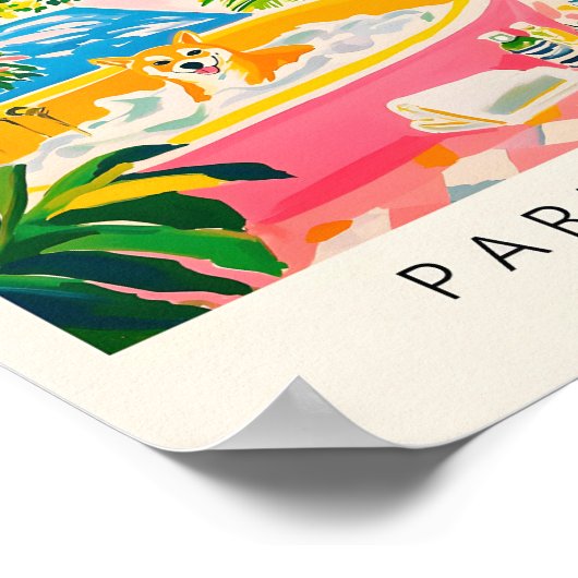 Shiba Inu Print Inspiriert von Henri Matisse, Aest Poster (Ecke)