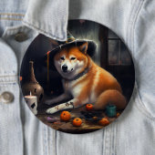 Shiba Inu Pumpkins Halloween Beängstigend Button (Beispiel)