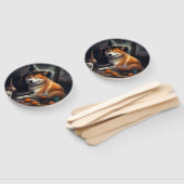 Shiba Inu Pumpkins Halloween Beängstigend Fächer (Non-assembled)