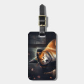 Shiba Inu Pumpkins Halloween Beängstigend Gepäckanhänger (Vorderseite vertikal)