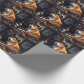 Shiba Inu Pumpkins Halloween Beängstigend Geschenkpapier (Ecke)