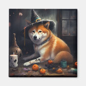 Shiba Inu Pumpkins Halloween Beängstigend Magnet (Vorne)