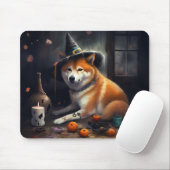 Shiba Inu Pumpkins Halloween Beängstigend Mousepad (Mit Mouse)