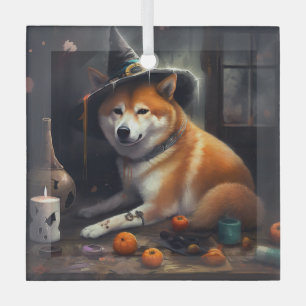Shiba Inu Pumpkins Halloween Beängstigend Ornament Aus Glas