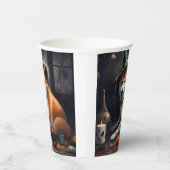 Shiba Inu Pumpkins Halloween Beängstigend Pappbecher (Rechts)