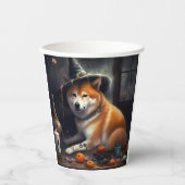 Shiba Inu Pumpkins Halloween Beängstigend Pappbecher (Vorderseite)