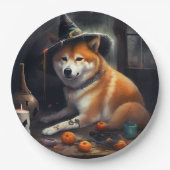 Shiba Inu Pumpkins Halloween Beängstigend Pappteller (Vorderseite)