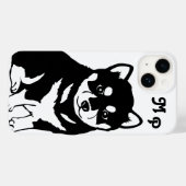 Shiba Inu Puppy Art Monogram Case-Mate iPhone Hülle (Rückseite (Horizontal))