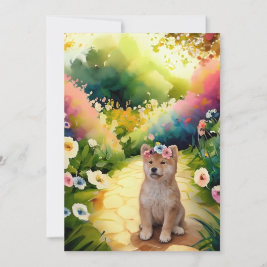 Shiba Inu Puppy Dankeskarte (Vorderseite)