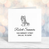 Shiba Inu Puppy Dog-Adresse Permastempel