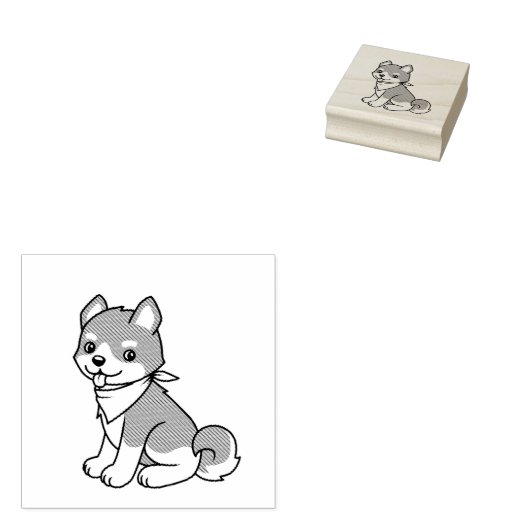 Shiba Inu Puppy Dog Gummistempel (Stempel)