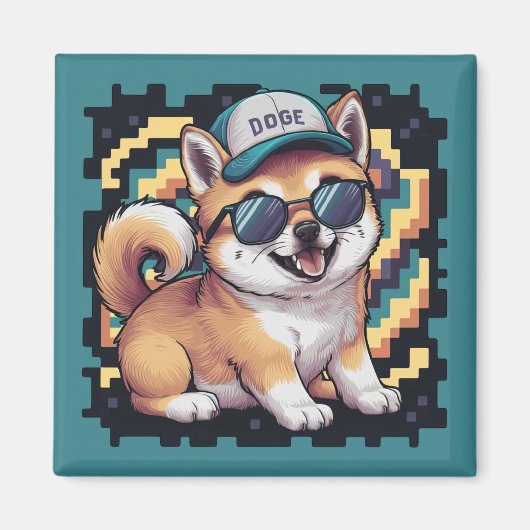 Shiba Inu Puppy Dog Magnet (Vorne)