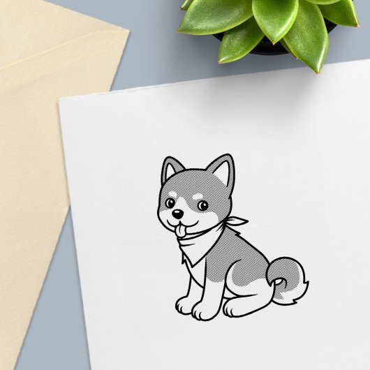 Shiba Inu Puppy Dog Permastempel