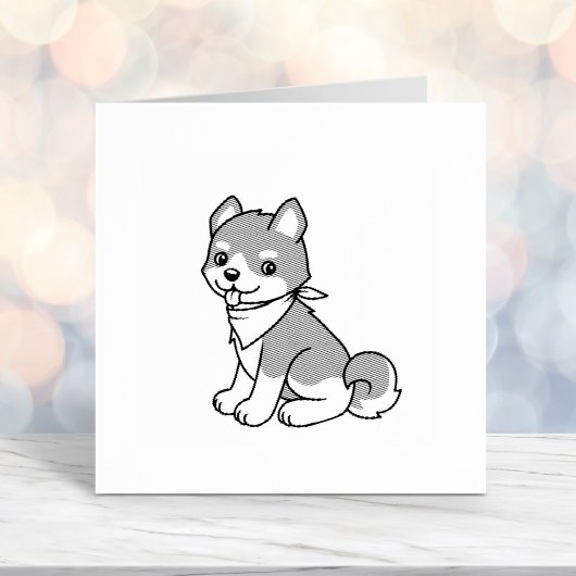 Shiba Inu Puppy Dog Permastempel
