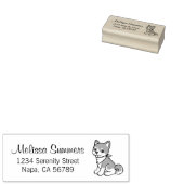 Shiba Inu Puppy Dog Rücksendeadresse Gummistempel (Stempel)