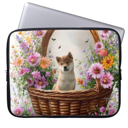 Shiba Inu Puppy Laptopschutzhülle (Vorderseite)
